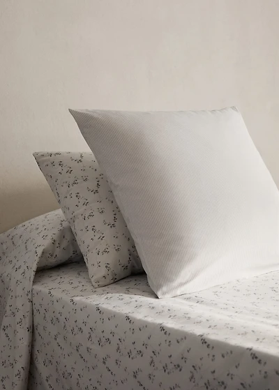 Percale cotton floral pillowcase 45x110 cm
