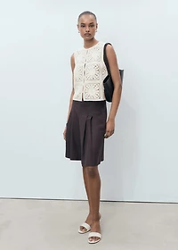Crochet knitted vest