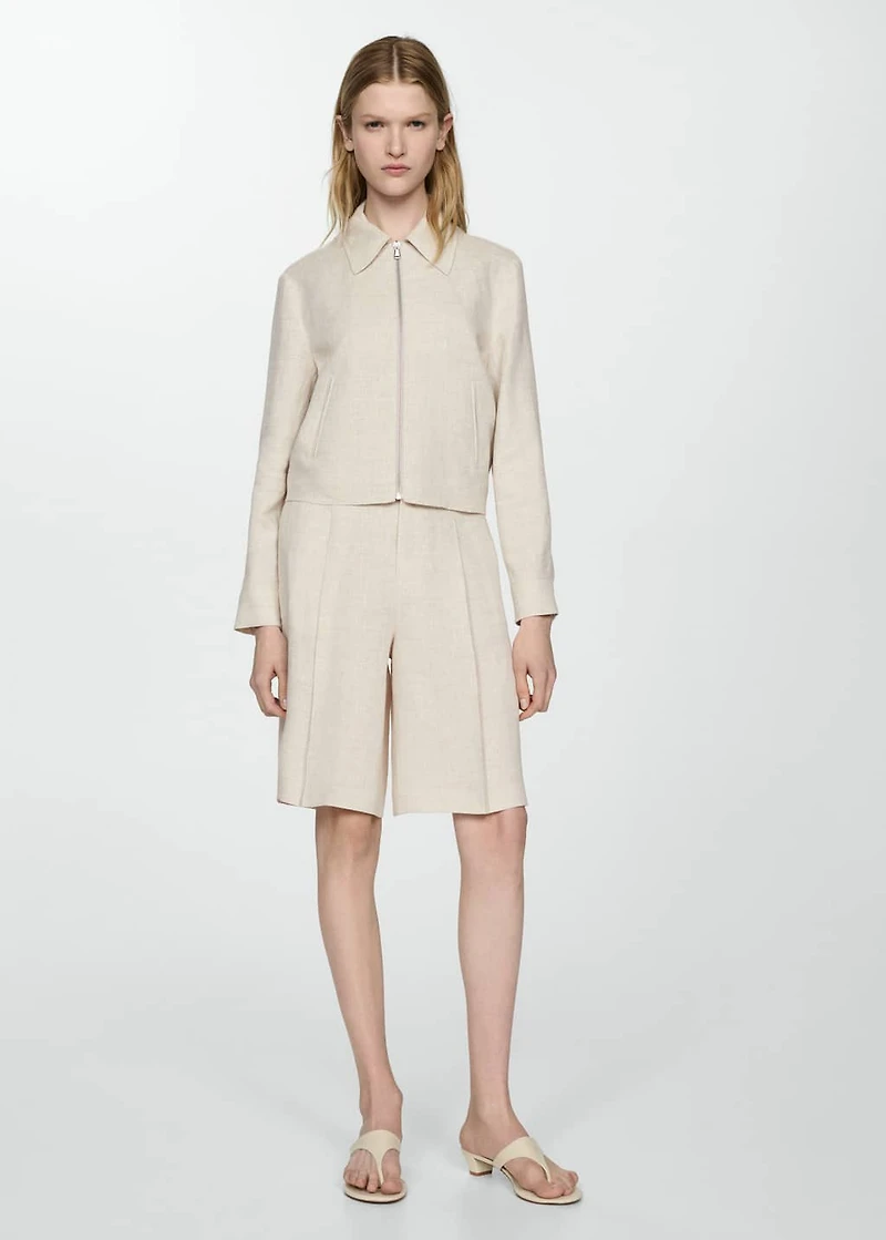 100% linen jacket with zip