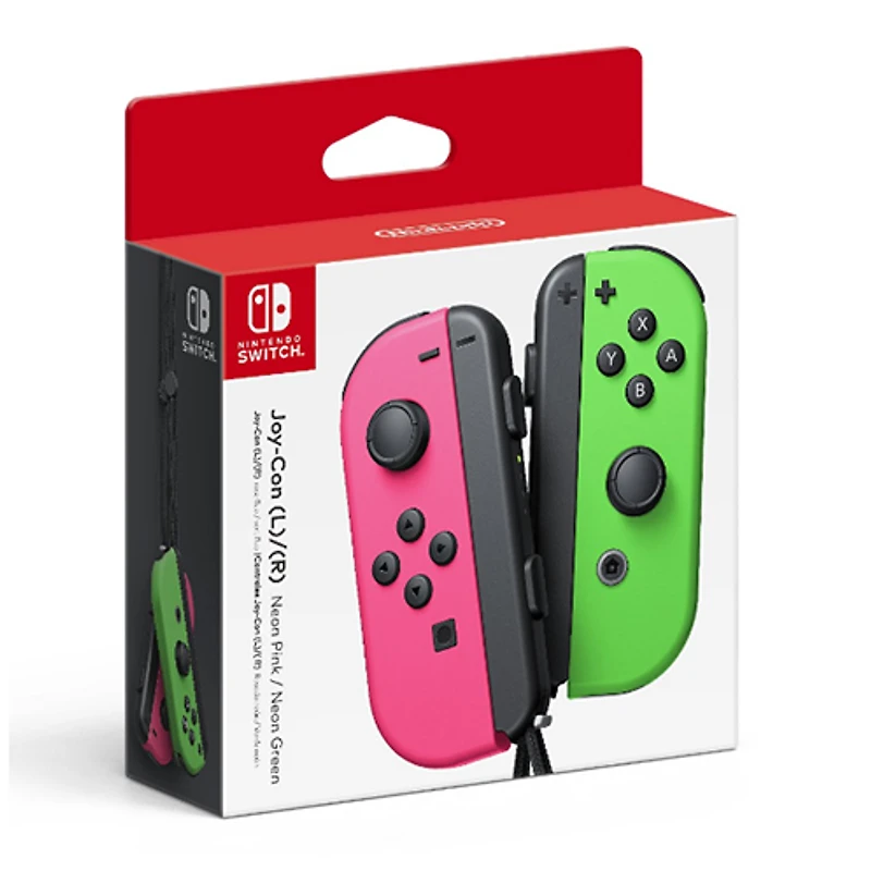 Nintendo Switch Joy-Con Controllers - Left and Right - Neon Pink/Neon Green
