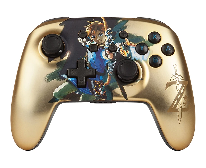 Manette sans fil améliorée pour Nintendo Switch - Link chrome satiné - Exclusif GameStop