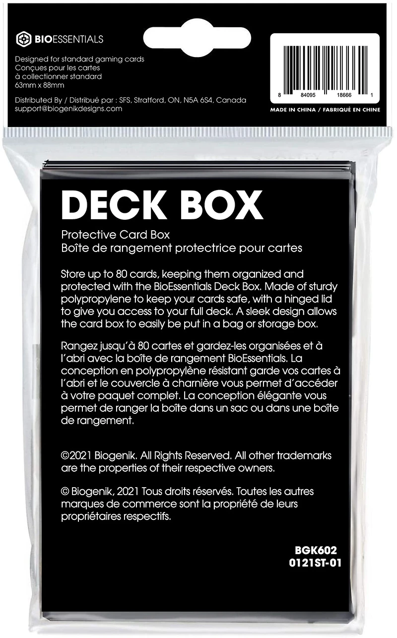 Biogenik Boîte de rangement protectrice pour cartes 
