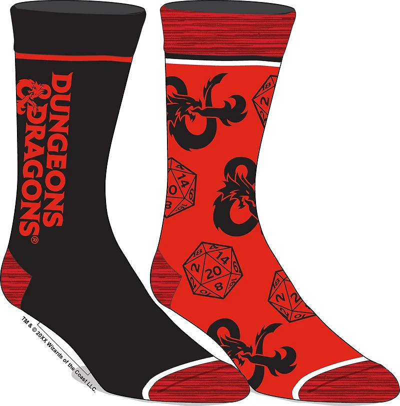 Lot de 2 paires de chaussettes Dungeons & Dragons 