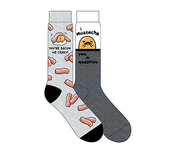 Gudetama 2 Pack Grey Socks