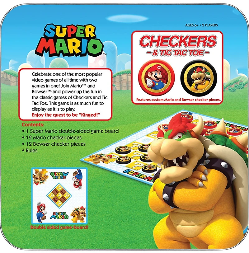 Super Mario vs Bowser Checkers & Tic Tac Toe 