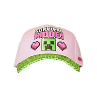 Minecraft Kids Hearts Pink Hat 