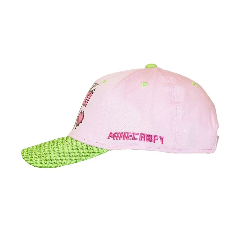 Minecraft Kids Hearts Pink Hat 