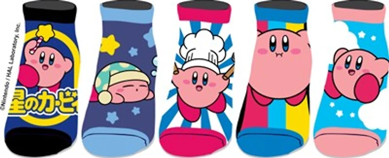 Kirby 5 Pack Ankle Socks Assortment