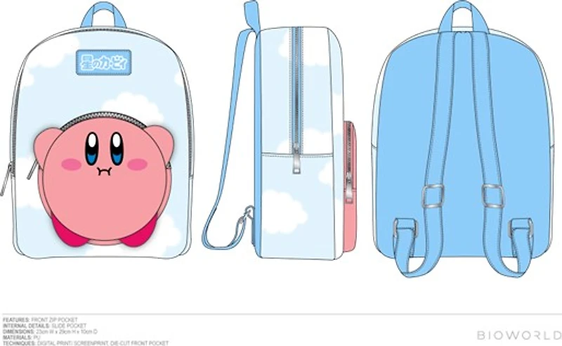 Kirby Juniors Cloud Back Pack - Blue - One Size 