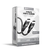 Bio Essentials USB-C to USB-C Charge Cable (3 pack)   