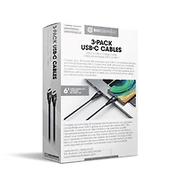 Bio Essentials USB-C to USB-C Charge Cable (3 pack)   