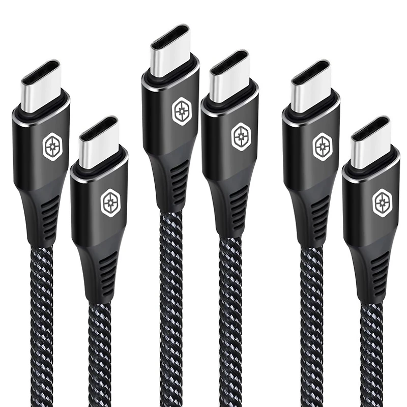 Bio Essentials USB-C to USB-C Charge Cable (3 pack)   