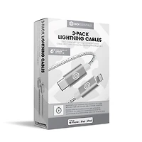 BioEssentials USB-C to Lightning Connector Charge Cable (3 pack)