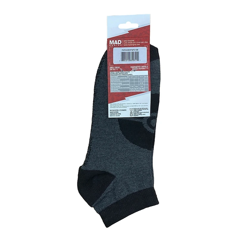 Pokeball AOP Charcoal Mens Ankle Socks 