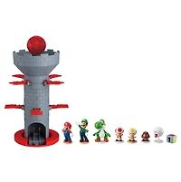 Super Mario Blow Up! Shaky Tower Balancing Game with Collectible Super Mario Action Figures 