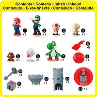 Super Mario Blow Up! Shaky Tower Balancing Game with Collectible Super Mario Action Figures 