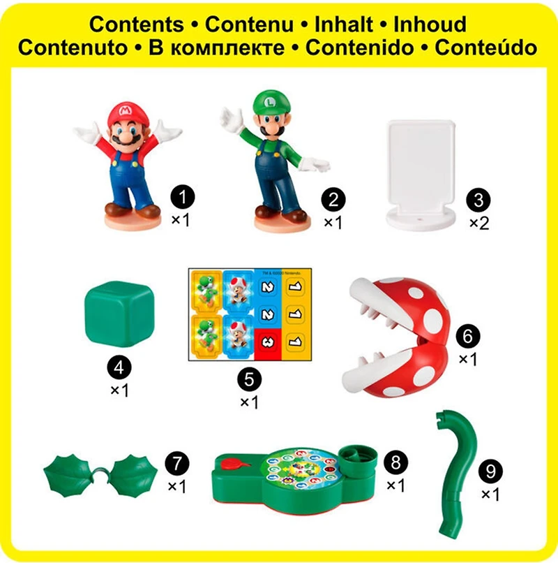 Mario Piranha Plant Escape! with Collectible Super Mario Action Figures 