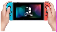 Nintendo Switch with Neon Blue and Neon Red Joy-Con 