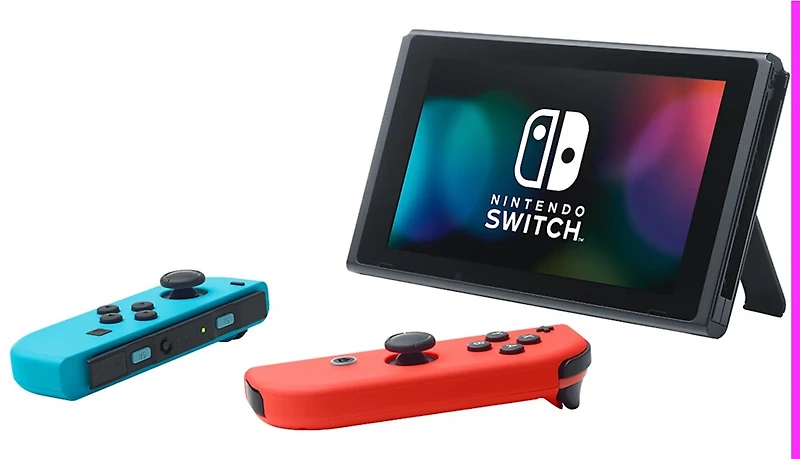 Nintendo Switch with Neon Blue and Neon Red Joy-Con 