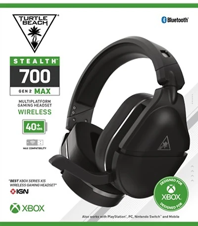 Turtle Beach® Stealth™ 700 Gen 2 MAX – Black Wireless Multiplatform Gaming Headset