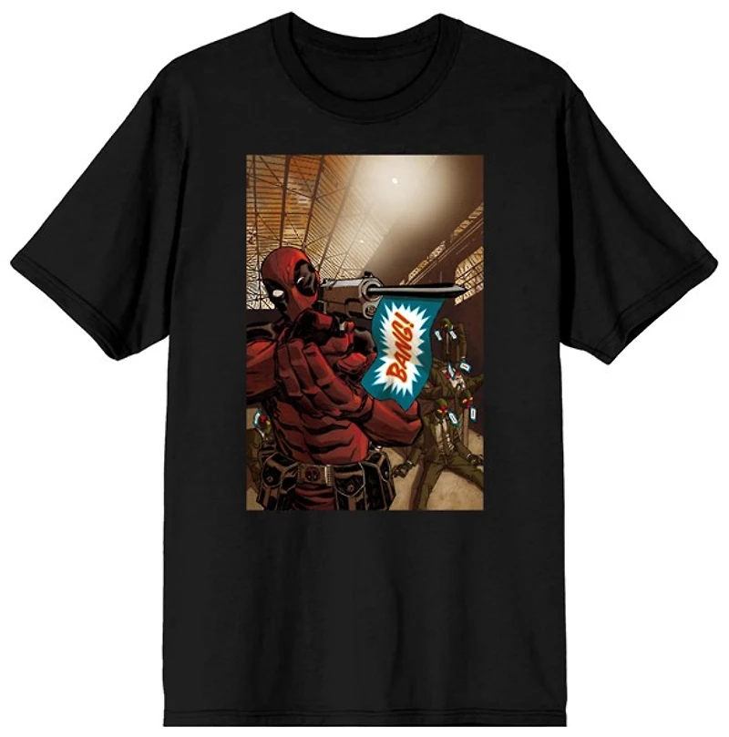 Deadpool “BANG” Graphic Black Tee - S 