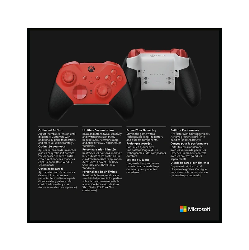 Xbox Elite Wireless Controller Series 2 – Core (Red) 
