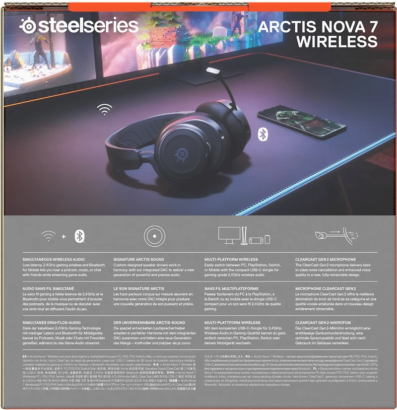 Steelseries Arctis Nova 7 Wireless Headset Black 