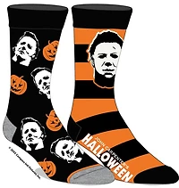Halloween Michael Myers Orange Socks - 2 Pack 