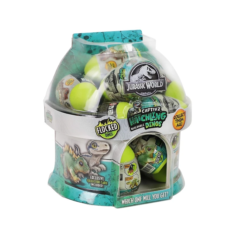 Jurassic World Captivz Hatchlings Slime Egg (Flocked) – One Variation Chosen at Random