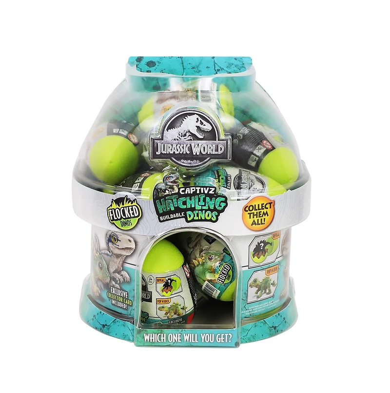 Jurassic World Captivz Hatchlings Slime Egg (Flocked) – One Variation Chosen at Random