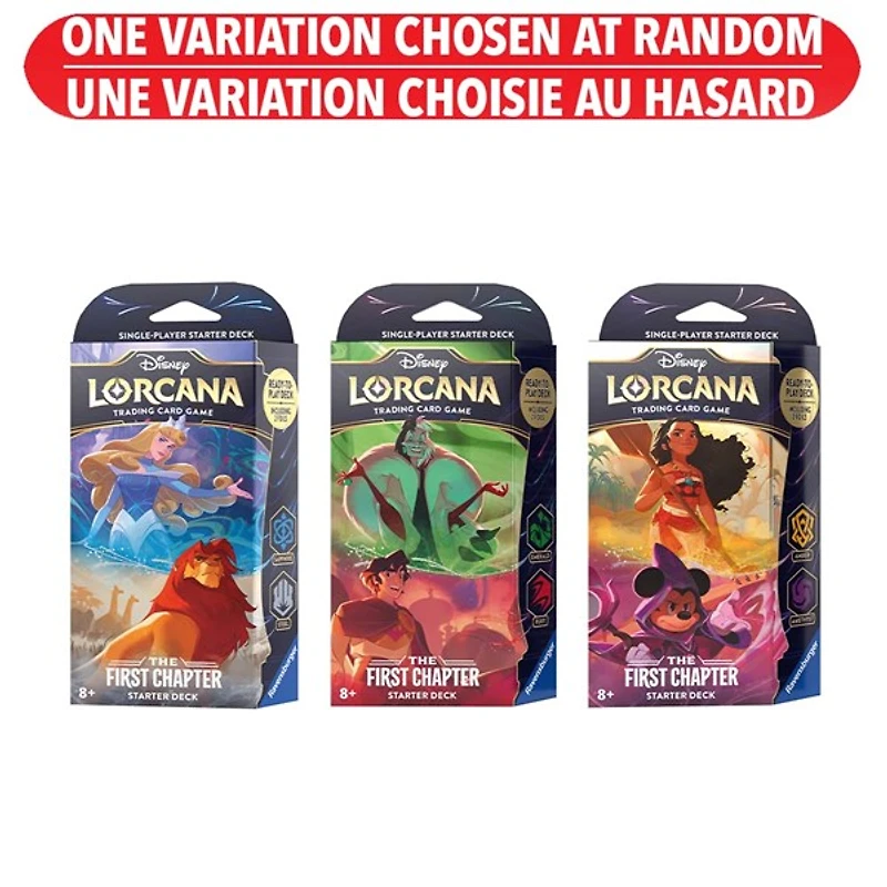 Lorcana Trading Card Game: The First Chapter- Single Player Starter Deck – Une variation choisie au hasard