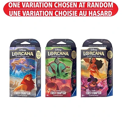 Lorcana Trading Card Game: The First Chapter- Single Player Starter Deck – Une variation choisie au hasard