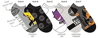 Boys Pokemon Ankle Socks 5 Pack 