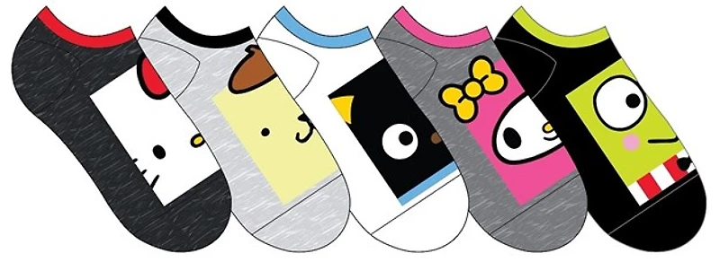 Sanrio Characters Ladies Ankle Socks 5 Pack