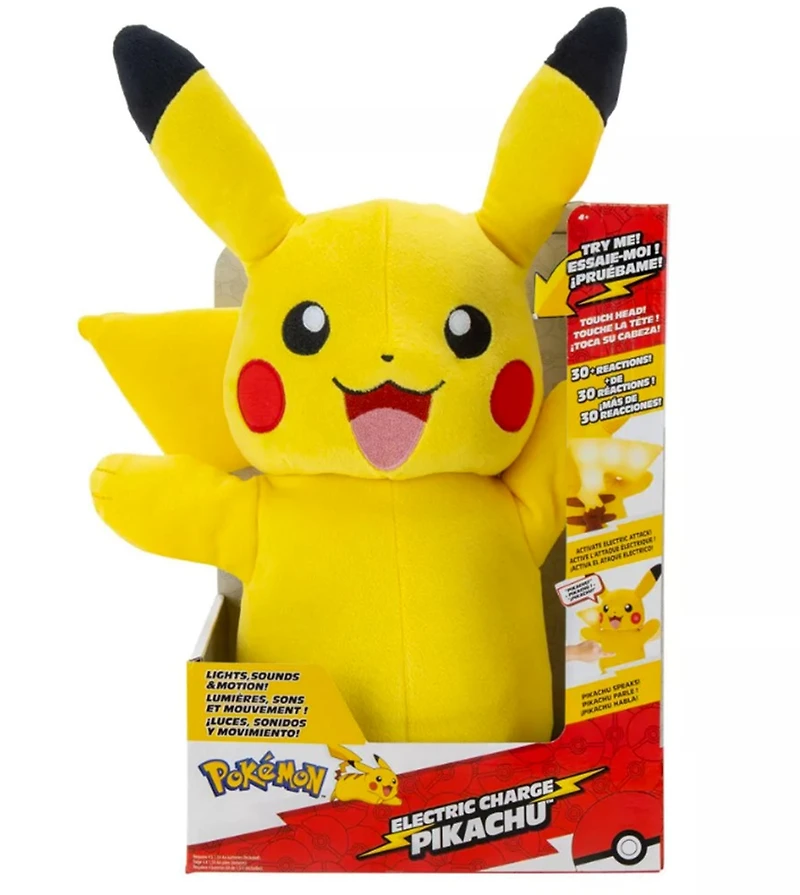 Peluche Pokémon Pikachu Électrique 11" 
