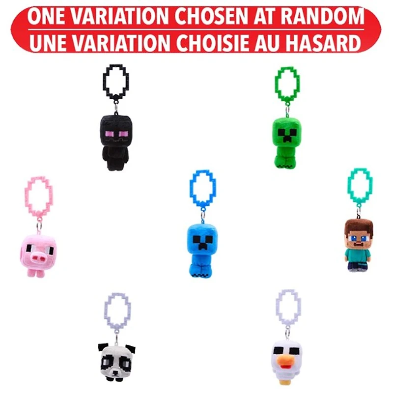 Minecraft Plush Backpack Clipon – One Variation Chosen at Random