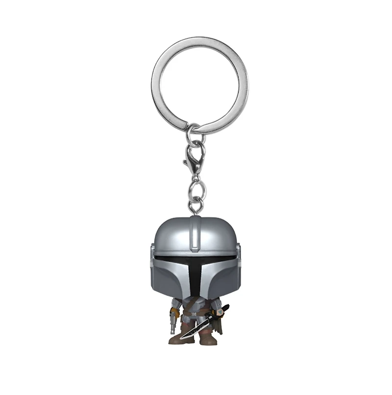 POP! Star Wars Mandalorian Mando with Dark Saber Keychain 