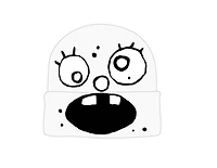 Bonnet blanc Bob l'éponge Doddle 