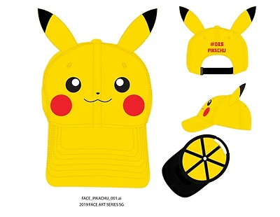 Pikachu Yellow Cap with 3D Ears 