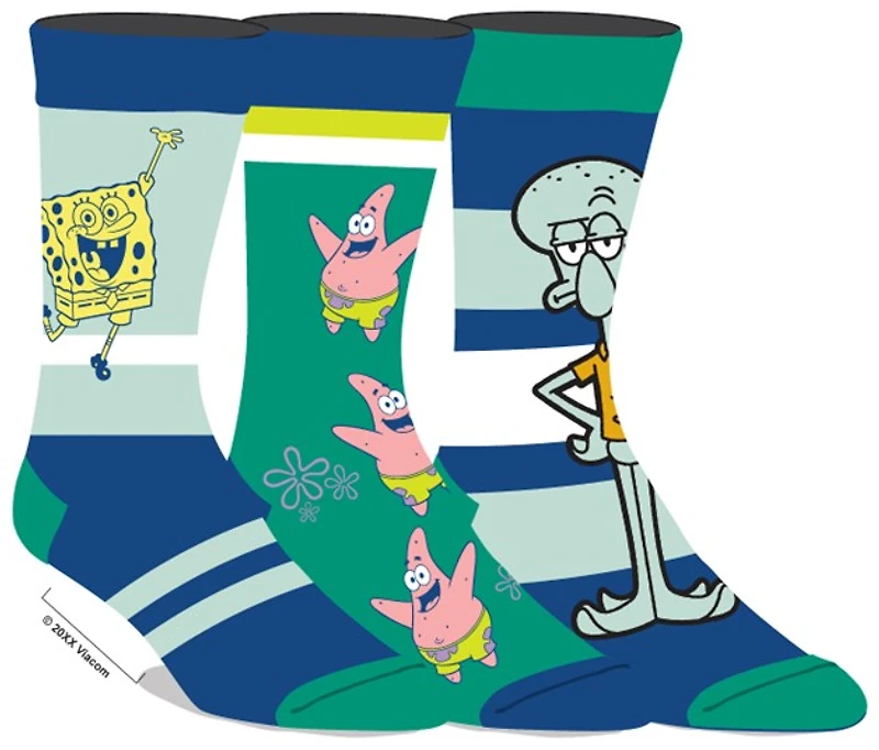 Spongebob Square Pants: Socks Box Set 3 Pair 