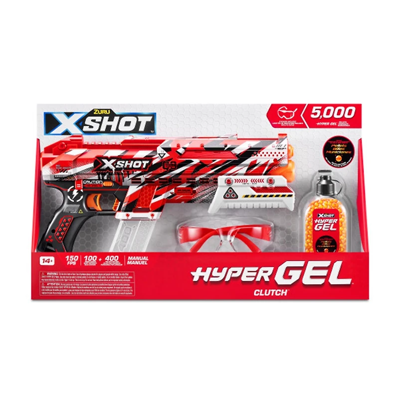Zuru X-Shot: Hyper Gel Clutch Blaster, 5000 Gel Pellets 