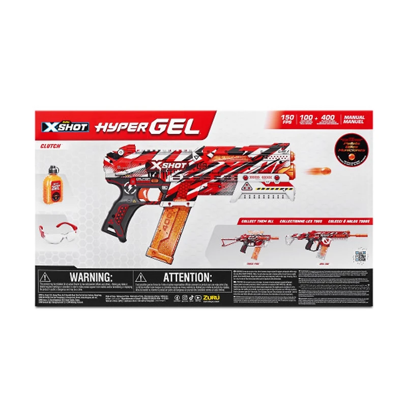 Zuru X-Shot: Hyper Gel Clutch Blaster, 5000 Gel Pellets 