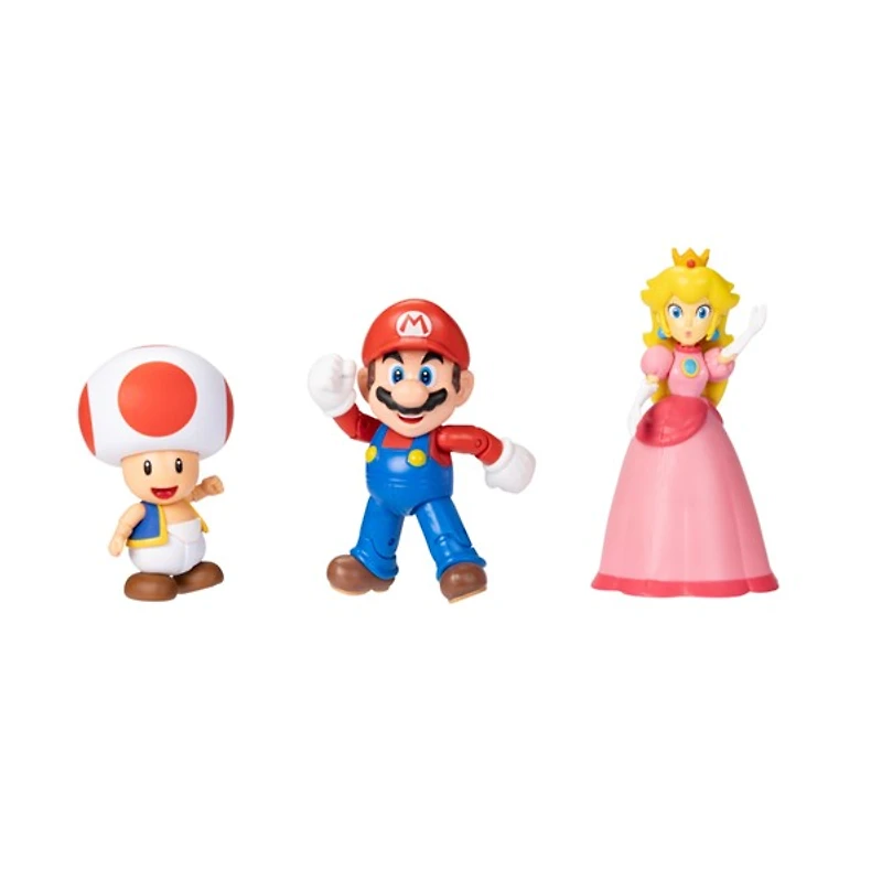Super Mario and Friends 4-Inch Figures 3 Pack