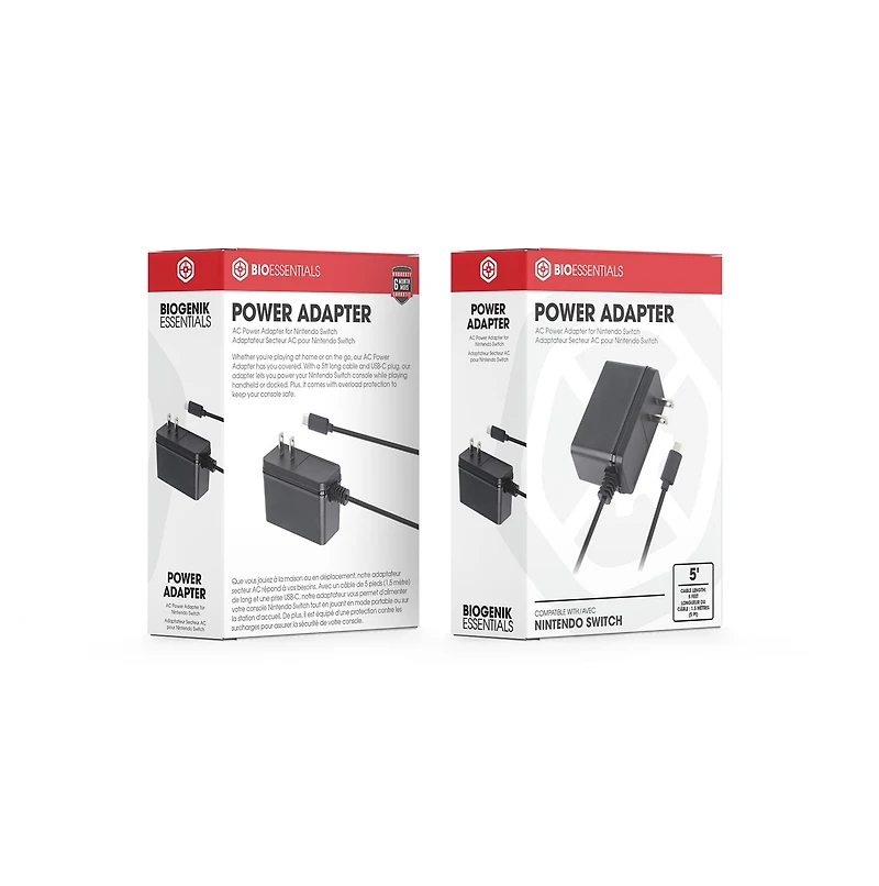Biogenik Nintendo Switch Power Adapter 