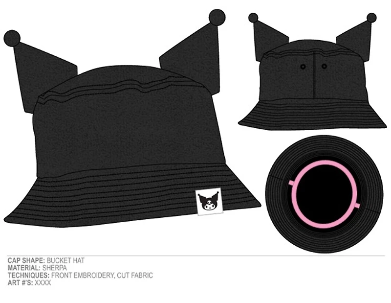 Chapeau bob en sherpa Kuromi 