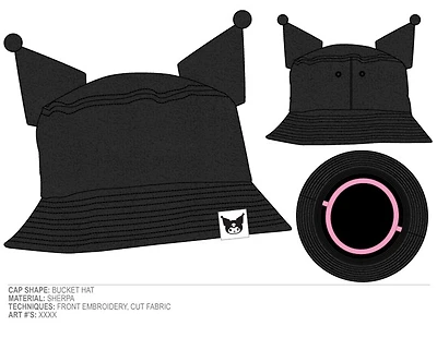 Chapeau bob en sherpa Kuromi 