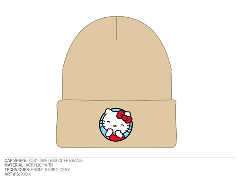 Hello Kitty Beige Beanie 