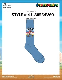 Super Mario Blue Socks 