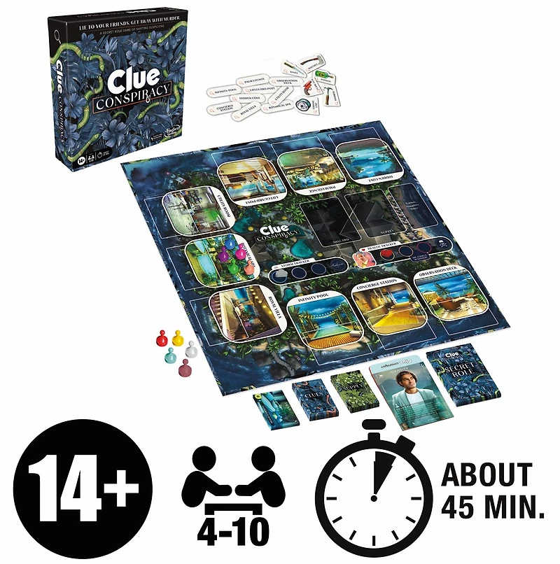 Clue Conspiracy Board Game for Adults and Teens 