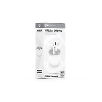 Biogenik Wireless Bluetooth Earbuds with Built in Mic - Hard White